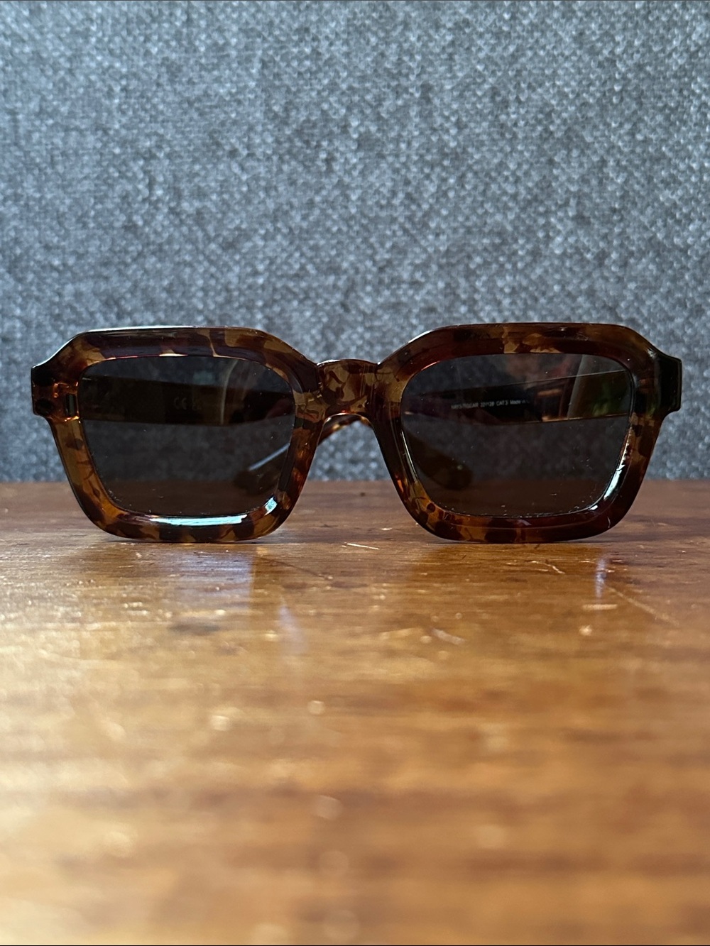 Meller Tortoiseshell Square Sunglasses - Dark Brown Frames